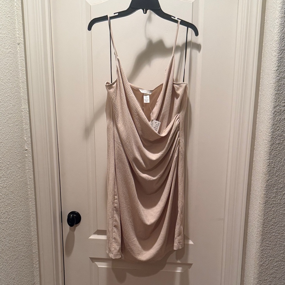 H&M Beige Draped Dress